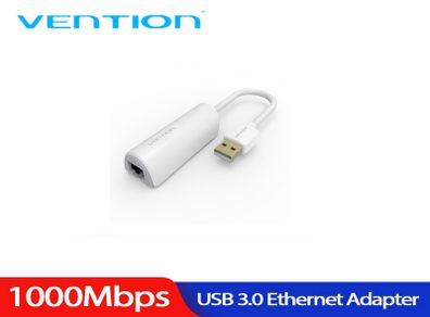 Vention USB 3.0 External Gigabit (1000Mbps) Ethernet/Network Card Adapter (White) (Brand New/Warranty)