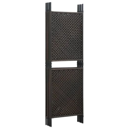 Fence Panel Poly Rattan 3.6x2 m Brown