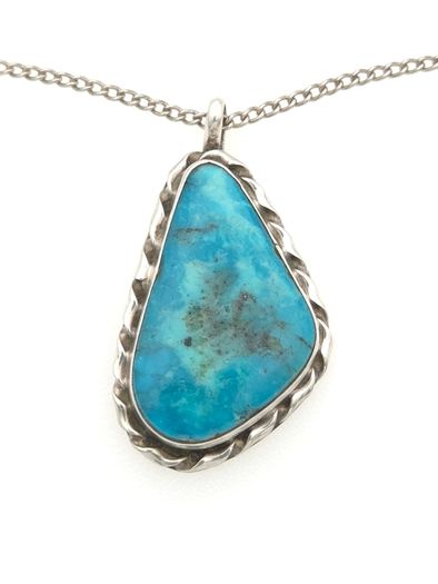 Vintage 925 Sterling Silver & Turquoise Necklace