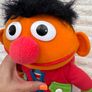 Playskool Dress Me Up Ernie Sesame Street Plush 1990 Vintage approx. 35 cm. Used Damaged Please see photos Image 4