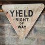 Old Graves barn sign and yield sign Image 4