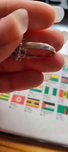 Beautiful Gemstone Ring in Sterling Silver/ 925 Silver in Size O
