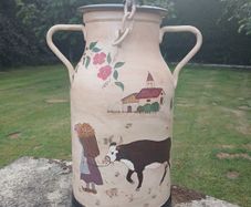 vintage french milk can