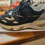 Liu Jo platform trainers in black with metallic and glitter detailing Image 3