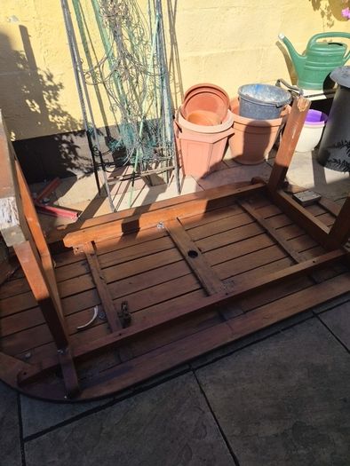 Teak Garden table (repair project).