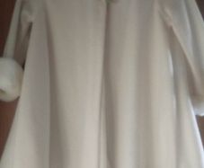 Girls white handmade coat