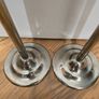 Pair of Meadows and Byrne tall silver floor candle holders Image 2