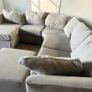 Grey corner sofa set couch Image 3