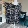 Ladies Black & White Short Sleeved Top from Kaffa Curve Size: UK 20 / EU 48 Image 6