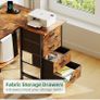 Corner Desk with 4 Drawers, L Shaped Computer Desk with LED Lights & Power Outlets, 160x80cm Reversible Home Office Workstation with Monitor Stand, Writing Desk with PC Stand, Vintage Image 5