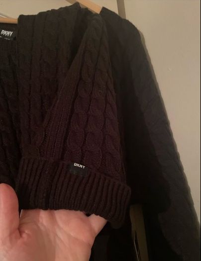DKNY Black knit jumper and leg warmers size XL