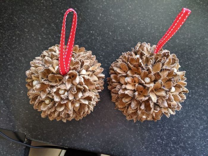 christmas beech baubles