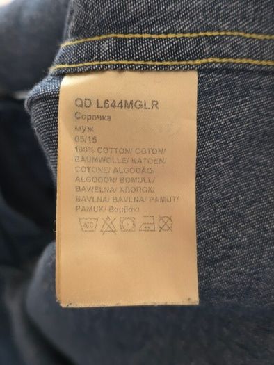Lee Denim Shirt Pearl Snap Mens Small