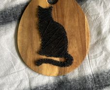 String art black cat