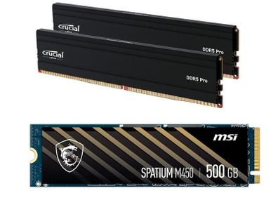 Crucial Pro 32GB DDR5 Kit + MSI 500GB Pcie 4.0 Nvme Ssd