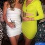 Lime Green Cut Out Mini Bodycon Dress Image 2