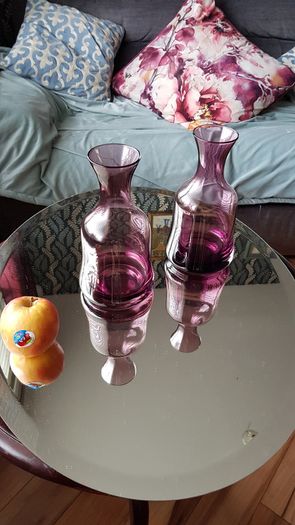 Wine Carafe x 2 Purple