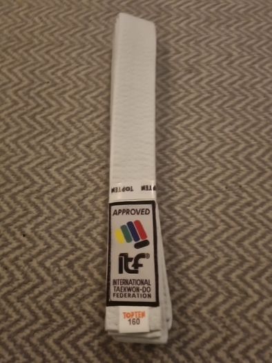 Taekwondo belt brand new, folded and still sealed