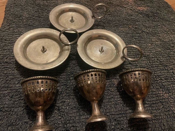 Antique egg cup and stand