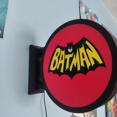 Batman Inspired LED Light Box Sign, Superhero Wall Light, Gaming Room Decor, Man Cave Sign, Comic Fan Gift, Bedroom Light