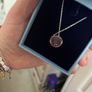 Silver CZ round pendant necklace Image 4
