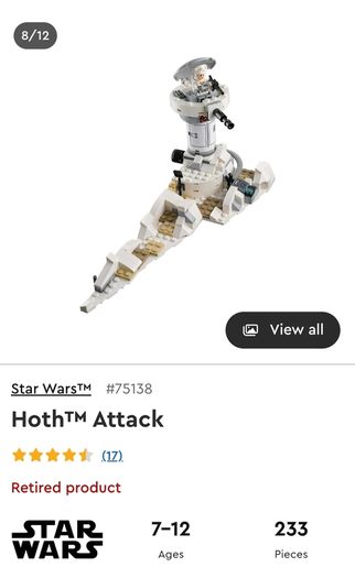 90 Euro Each!! - Lego Star Wars - Retired Sets