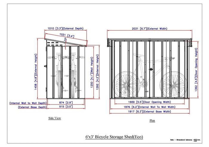 63 Steel Bicycle Garden Shed  Secure Storage