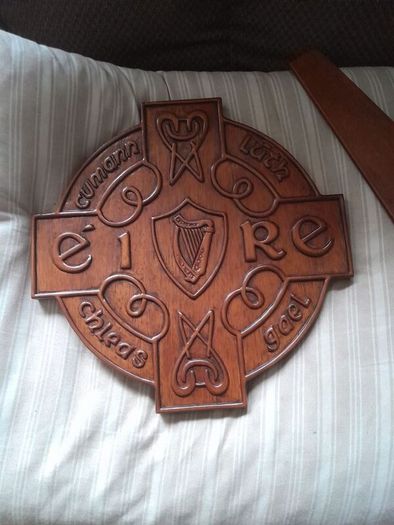 vintage carved g.a.a shield