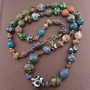 Ancient Style Gabri Thousand Eyes Glass Beads Necklace