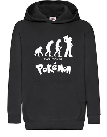 Evoultion Of Pokemon Kids Hoodies Funny DTG Hoodie For Girls And Boys