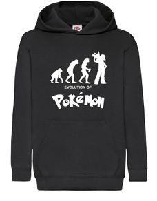 Evoultion Of Pokemon Kids Hoodies Funny DTG Hoodie For Girls And Boys