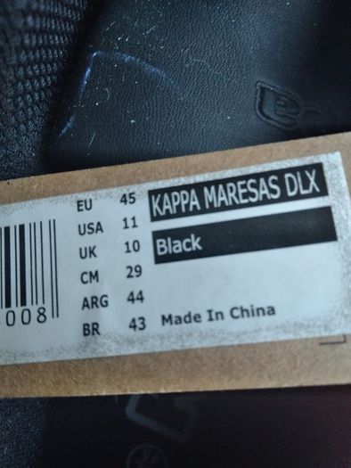 Runners Brand New Black Kappa Trainers UK 10