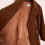 Gil Bret Camel Brown Double Breasted Classic Wool Long Overcoat 14UK/42EU Image 6