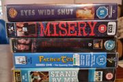 5 x VHS tapes (including Eyes Wide Shut with tape in sealed plastic, Father Ted season one part one, Stand by me, Braveheart, Misery)