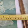 RARE FIND OLD ANTIQUE Classic in Vintage Wooden and Gilded Plaster Traditional Little Girl Portrait Print Frame Art French Country Girl. Image 10