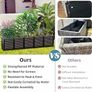 Raised Garden Bed Self Watering Deepened 50cm, 200L Large Planters Box for Outdoor Plants, Elevated Patio PP Flower Vegetables Planting Container, Garden Bed Planter Box Kit Drainage Holes Image 3
