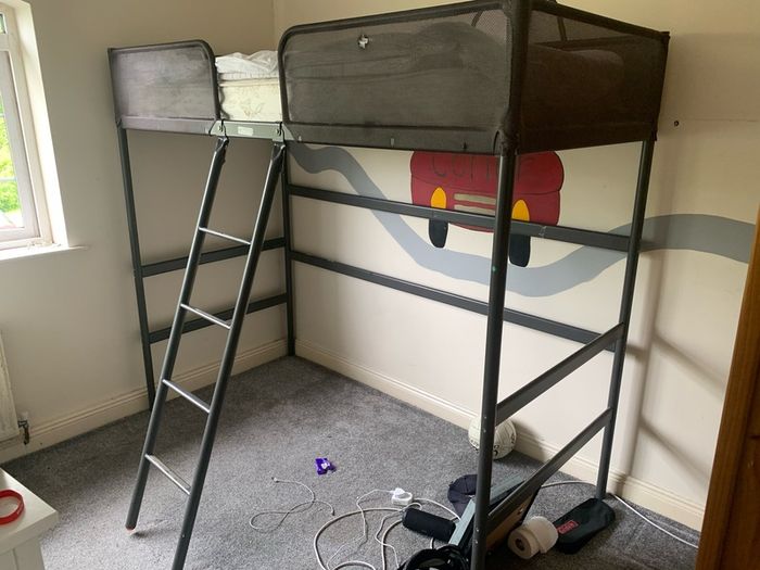 Loft bed frame