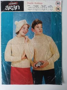 Vintage Knitting Pattern - Sweater & Hat