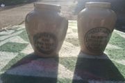2 X Hailwood's Victorian Stoneware Creamery Jars