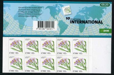 2008 Ireland Wild Flowers Definitive Stamp Booklet Mint Never Hinged (MNH). Hibernian HB150