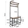 Industrial Coat Stand Hallway Shoe Rack Image 4