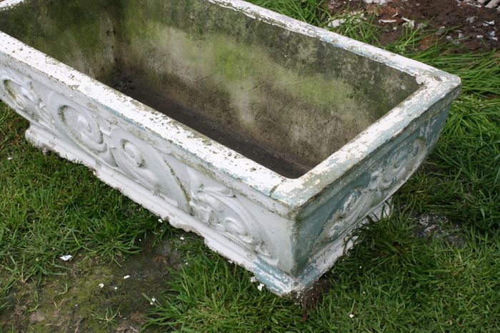 Vintage rectangular Flowerpot (heavy)