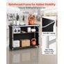 Folding Portable Bar Table, 1105 x 390 x 1010 mm, with Carry Bag, 2 Storage Shelves, and Detachable Skirt, Quick and Easy Setup, Foldable Mobile Bartending Station for Events, Party, Tradeshow Image 2
