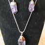 Amethyst Quartz Crystal Pendant And Earrings Image 3