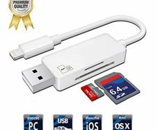 USB Cable Micro SD Memory Card Reader for iPhone X XS 7 6 8 Plus 11 SE 5 Charger