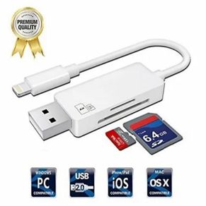 USB Cable Micro SD Memory Card Reader for iPhone X XS 7 6 8 Plus 11 SE 5 Charger