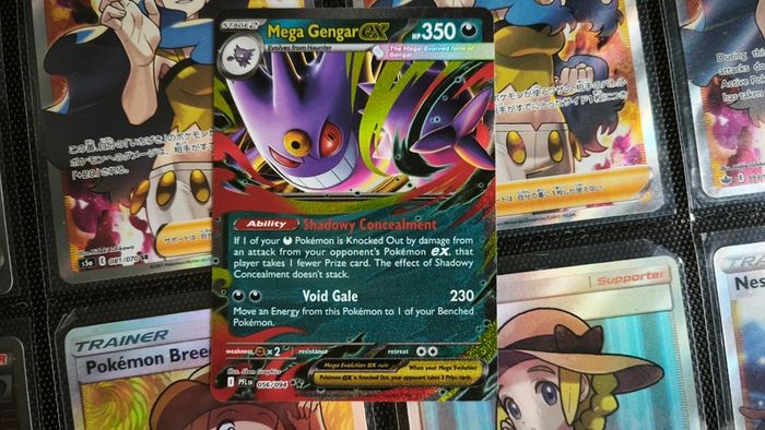 Mega Gengar EX ! Double Rare ! from Phantasmal Flames Set ! 2025 ! Pokemon Card !