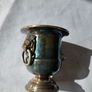 Vintage Viners Of Sheffield Silver Plated Lion Head Ringed Urn/Vase Lined Image 2