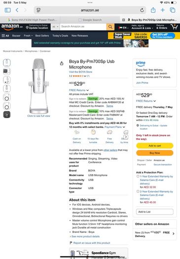 Boya By-Pm700Sp Usb Microphone