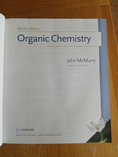 Organic Chemistry, 9th Edition  by John McMurry.